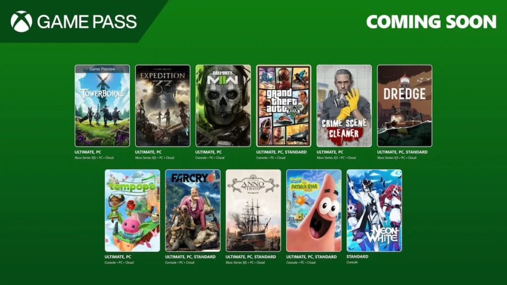 Xbox Game Pass ігри другої половини квітня 2025 року